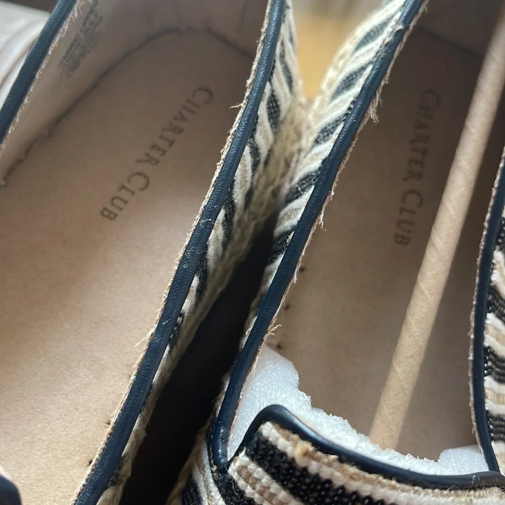 NWT CHARTER CLUB ESPADRILLES 9 1/2 | Comfortable | Soft insole | Dark Navy